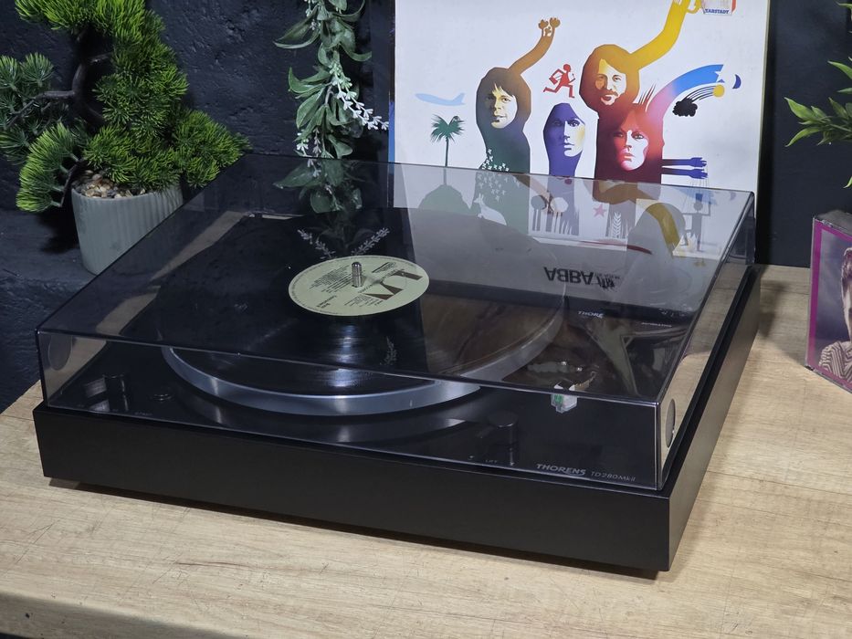 Pick-up THORENS TD-280 MKII, auto stop, retro hifi black pickup