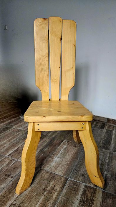Scaun lemn masiv pt. crama/ terasă