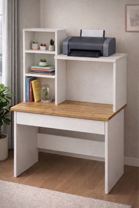 Компьютерный стол с полкой под принтер