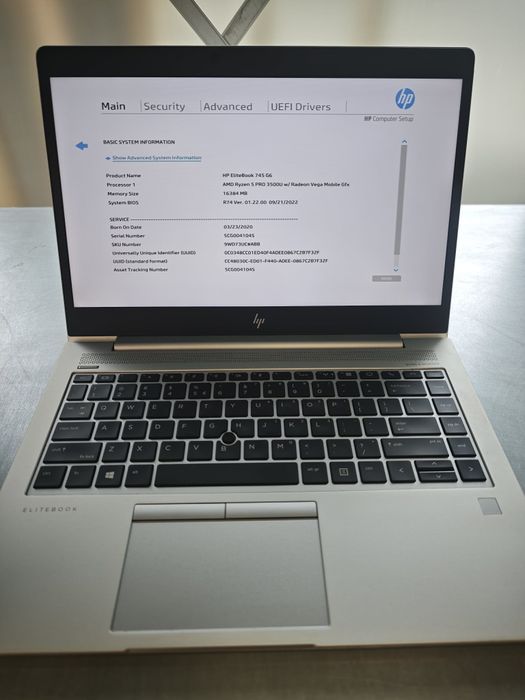 Лаптоп HP EliteBook 745 G6, AMD Ryzen 5 PRO, 16GB RAM, 250GB SSD