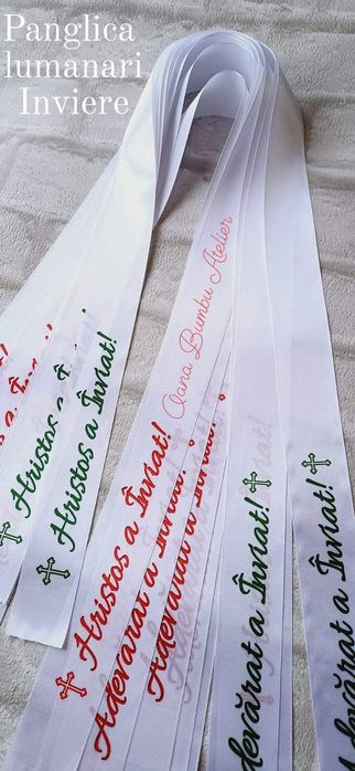 20 buc Panglica satin lumanari Inviere Pasti