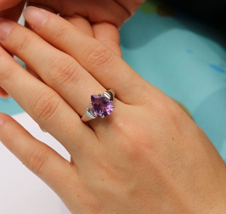 Натуральный аметист комплект