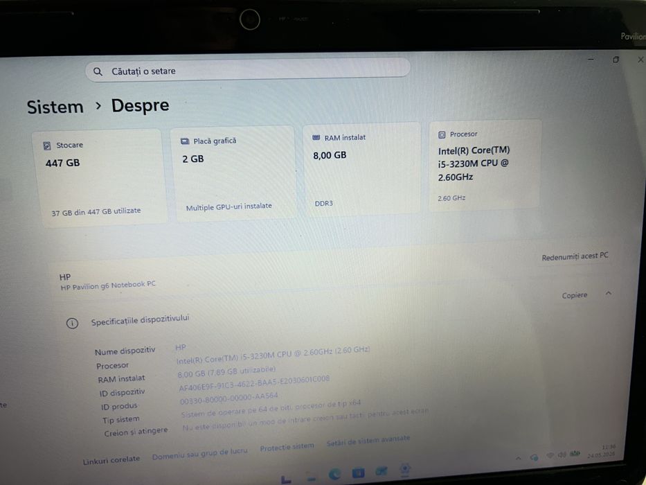 Vand Laptop Hp, functioneaza perfect, Windows 11 Pro