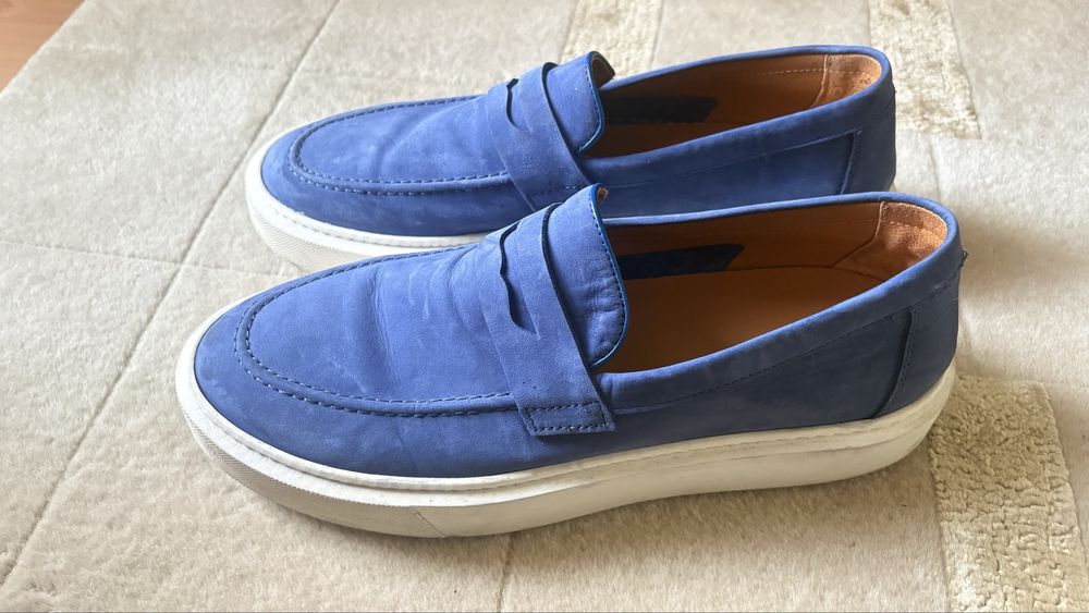 Мъжки мокасини велур