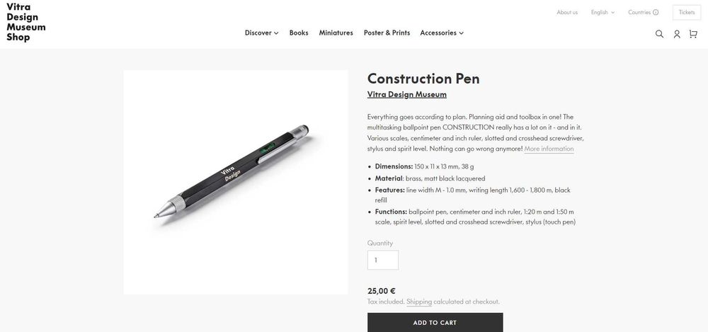 Pix multifunctional - Construction Pen Vitra Design Museum