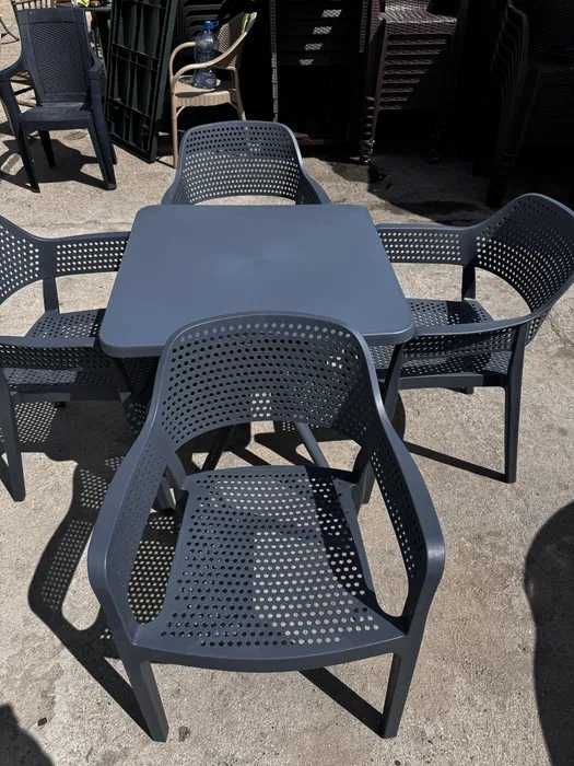 Висококачествен елегантен комплект маса + 4 или 6 стола 3 цвята мод.10