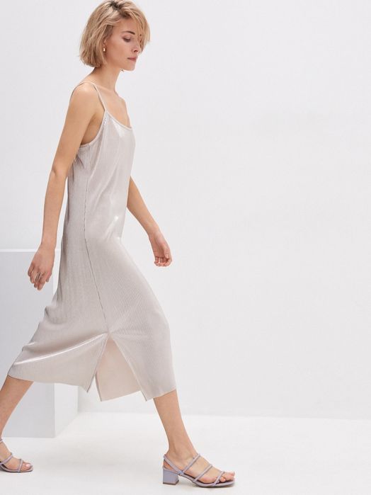 Rochie tip furou, argintie, marime S