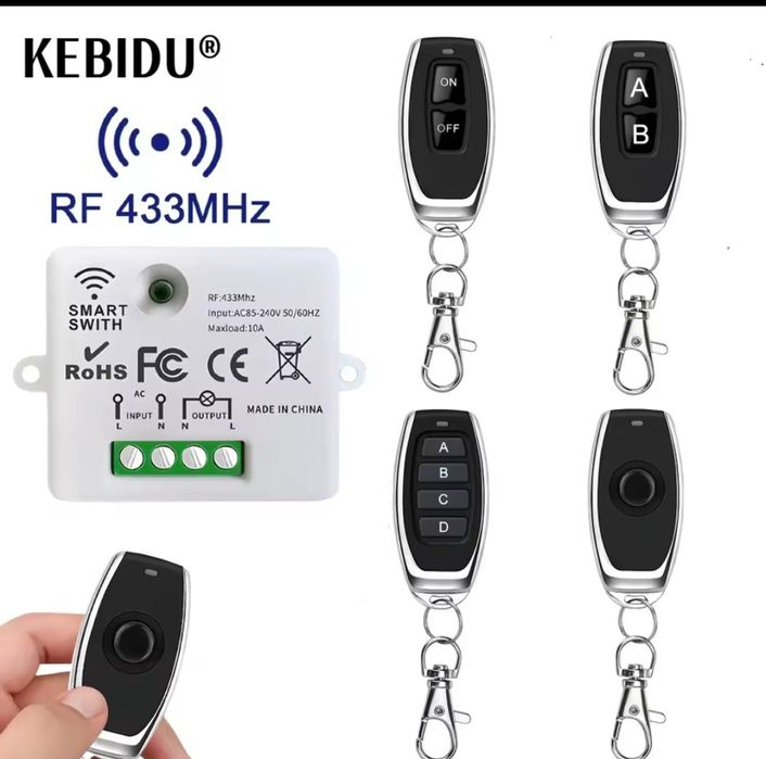 Comutator on/off cu telecomandă/Alim.priza 6 USB