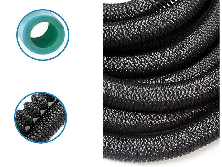 Градински маркуч с воден пистолет, 8 функции и дължина от 30 метра