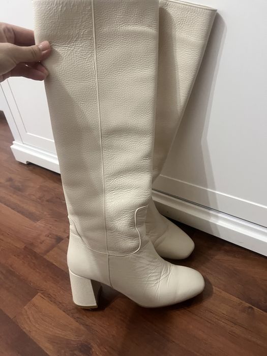 Кожаные сапоги размер 39