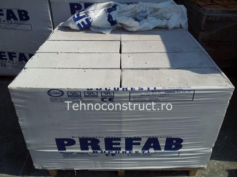 Palet BCA Pret Prefab 20x24x62 cm - Pret Palet 75 buc