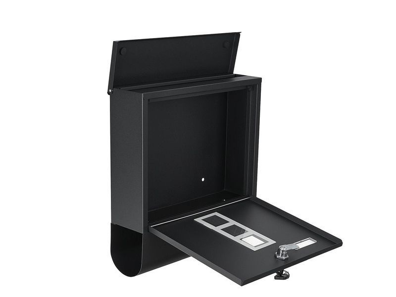 Пощенска кутия 34х30.7х10 см черна