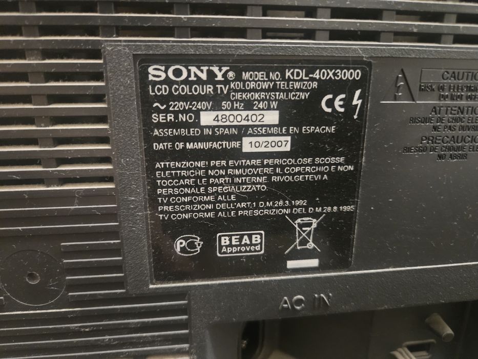 Sony Bravia KDL-40X3000
