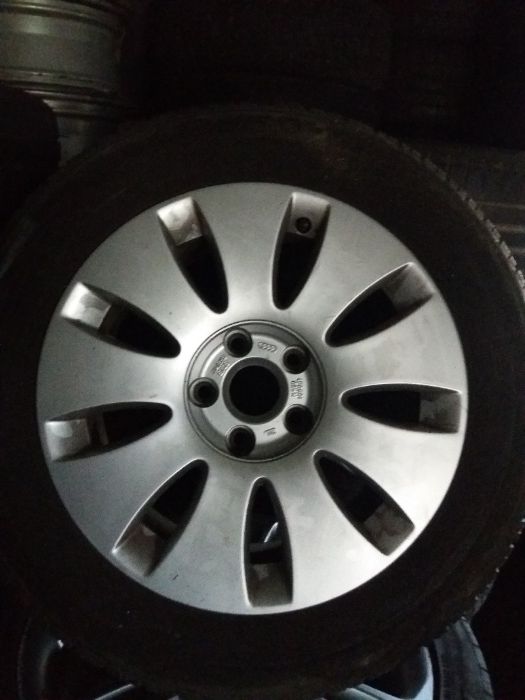 Jante aliaj 5x112 r16 audi a6 cu anvelope de iarna 205 60 r 16