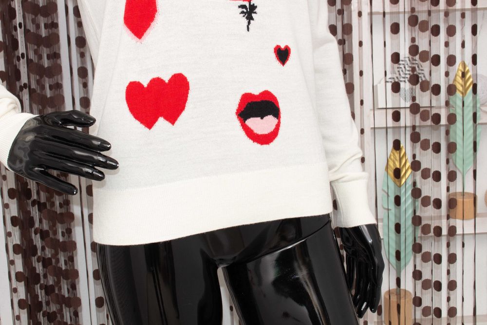 Sonia By Sonia Rykiel дамски пуловер от фина вълна екрю М