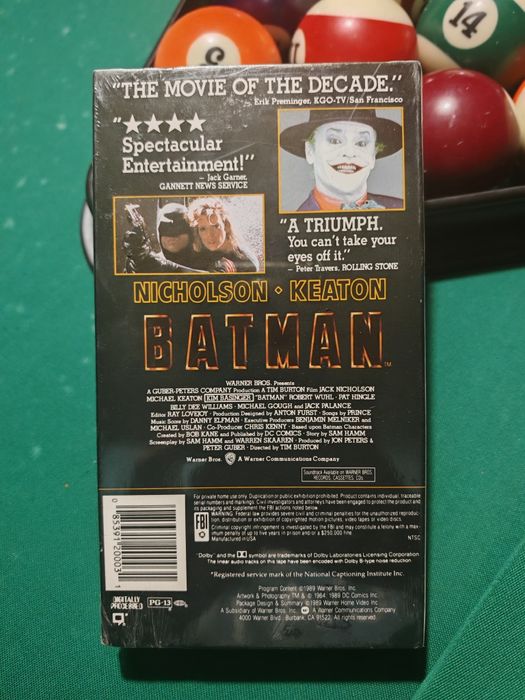 Vhs Batman 1989 sealed