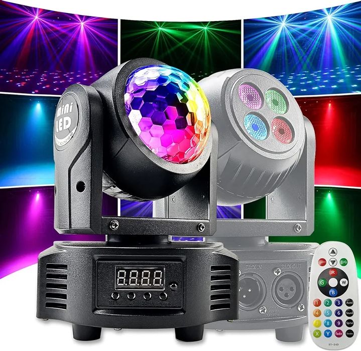 Set 2 lumini de scena profesionale/disco/DJ cu cap mobil 36W,