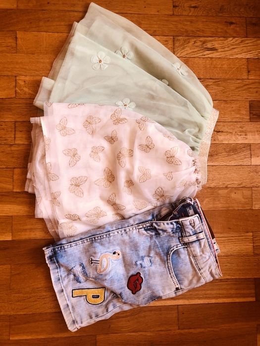 Полички НМ тюл и дънкова