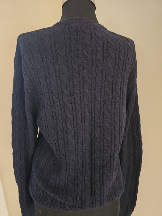 Pulover din lana merino pulover albastru inchis unisex