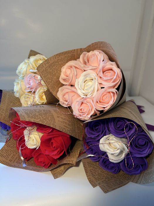 Buchete trandafiri din sapun parfumati