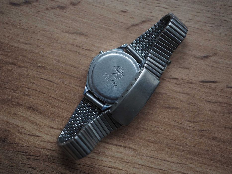 Ceas sovietic de damă Elektronika Quartz, cu brățară originală, URSS