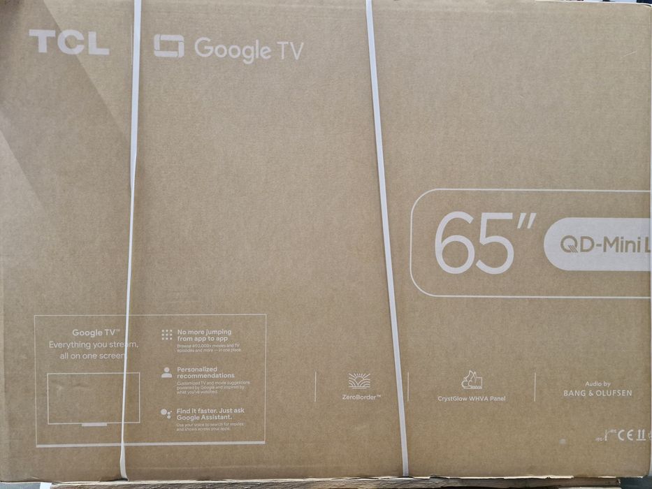 Televizor Mini LED TCL 65Q8C, 164 cm, Google TV, Ultra HD 4K, Clasa D