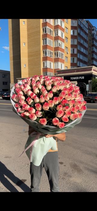 Цветы , 51 101 роза премиум качество