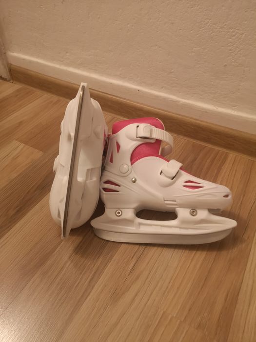 Patine gheata copii Cygnus Magic Girl 31-34 alb-roz