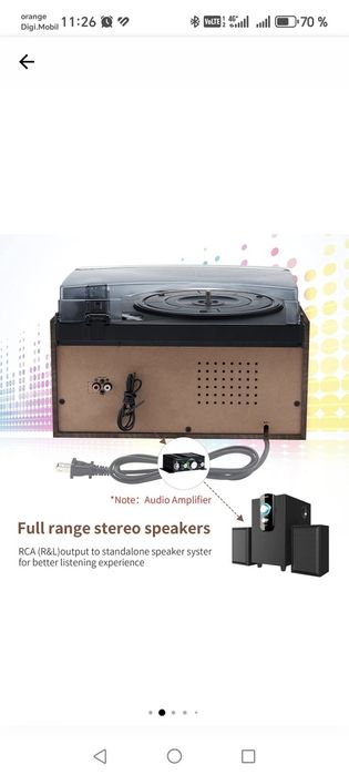 Vând pick up stereo 8 în 1