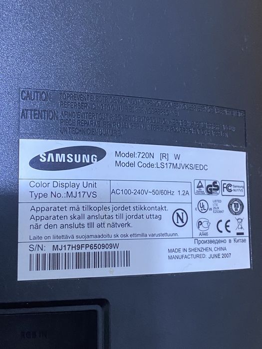 Монитор Samsung 17”