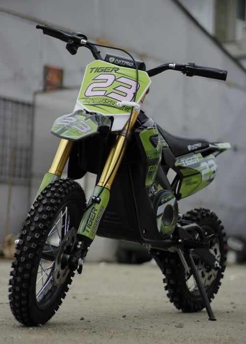 Motocicleta electrica Eco Tiger 1000W 36V 12/10 #Verde