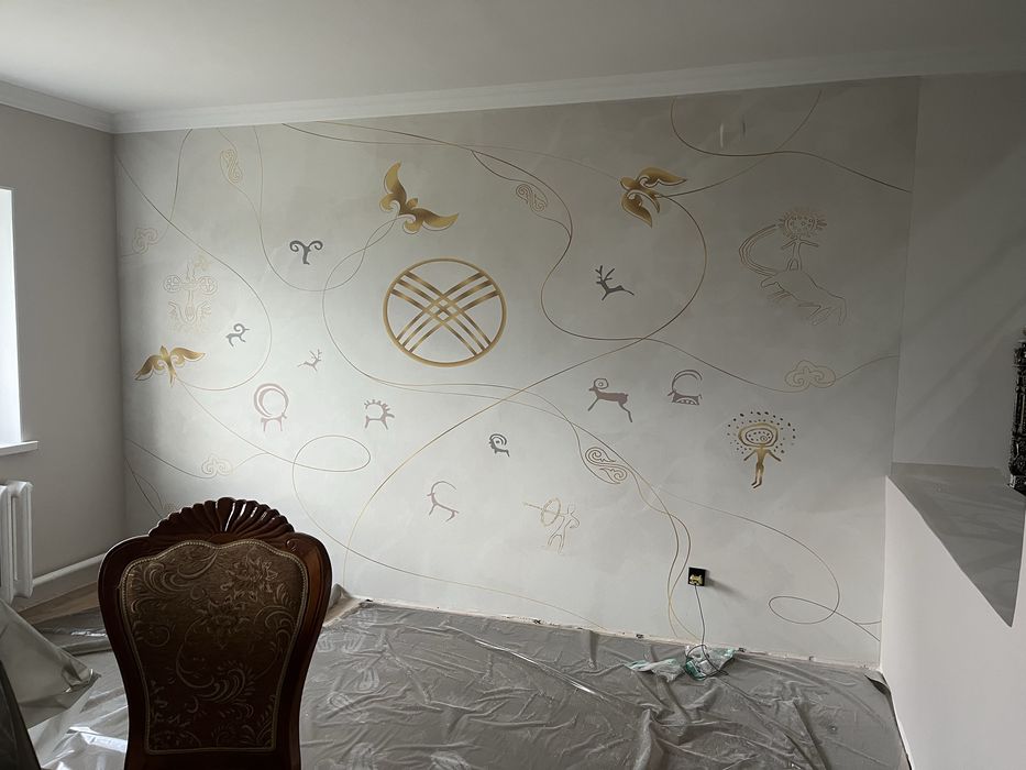 Обои покраска молдинги левкас