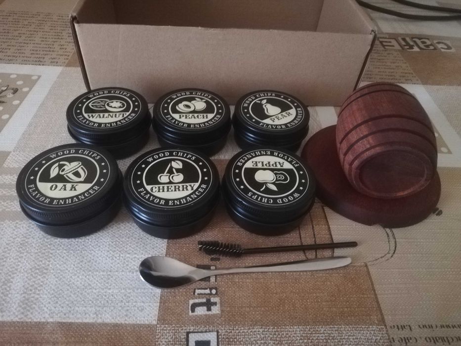 Комплект за опушване на уиски с 6 различни аромата