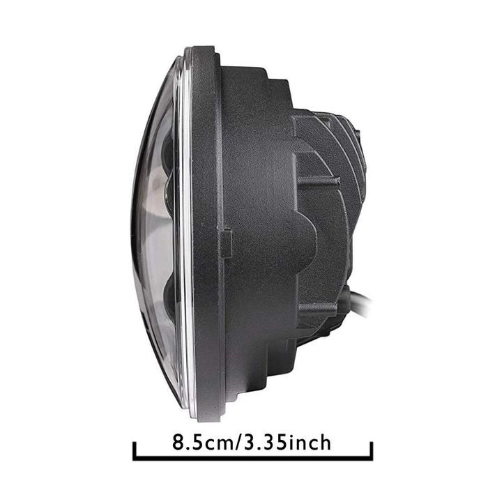 5,75" инча, 14,3 см LED мотоциклетен фар Angel Eye за Harley Davidson