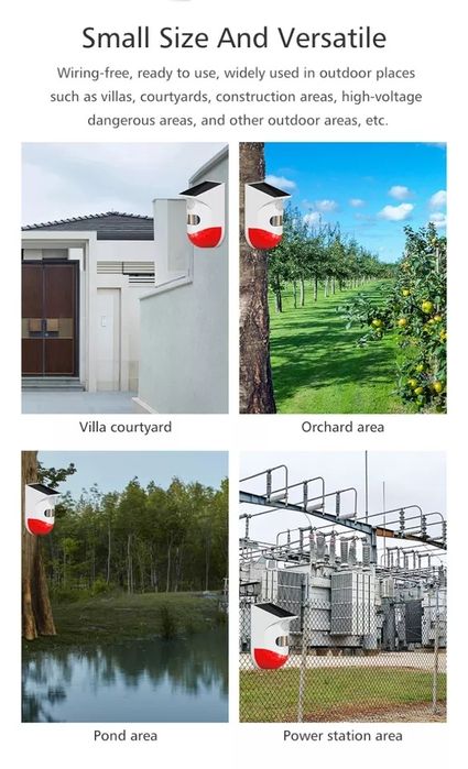 Сигнализация с ИК датчиком движения на солнечной батарее с пультом