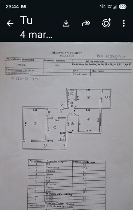 Apartament 3 camere