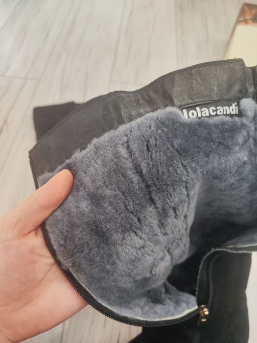 Сапоги теплые замшевые