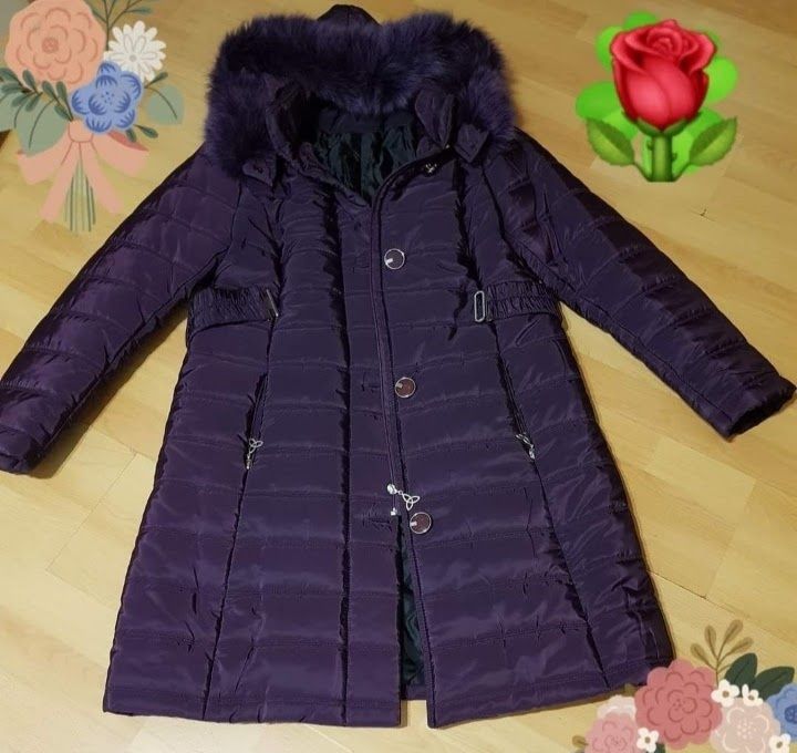 Haina dama sezonul rece, material textil impermeabil,glugă blanita nat