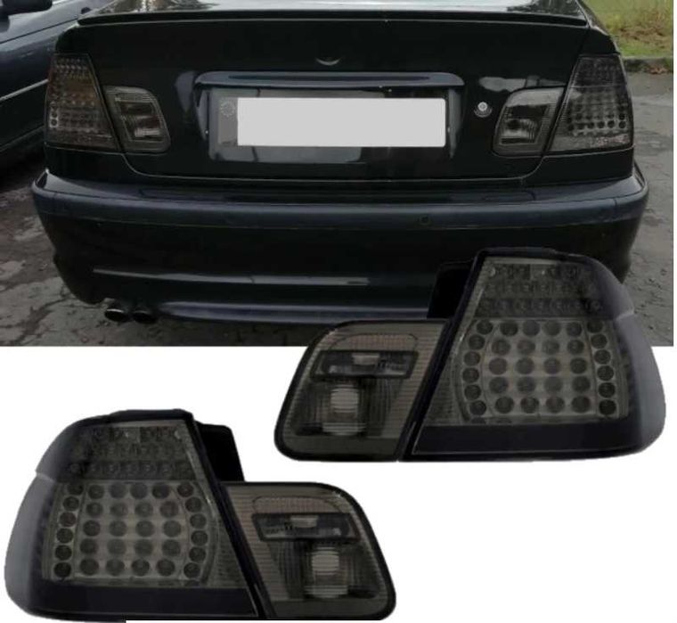 Стопове БМВ Е46 ЛЕД СИВИ Опушени Нови 2001-2004 Седан BMW LED фейслифт