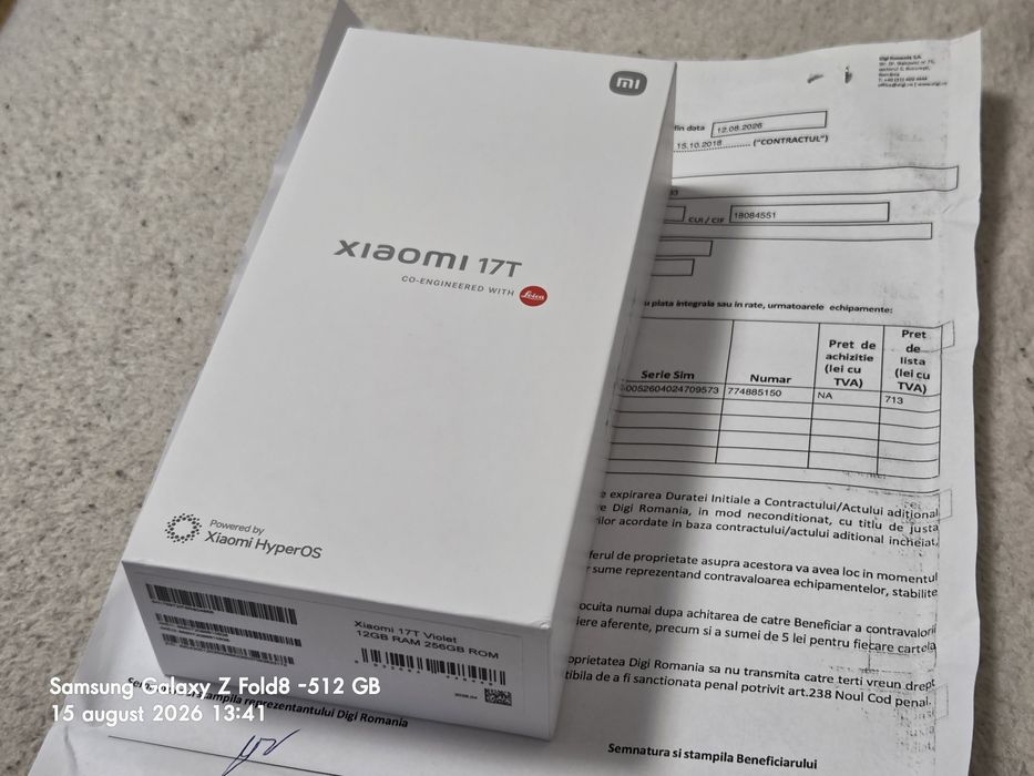Xiaomi 17T -256 GB / 12 GB Ram Violet - SIGILAT - Factura si Garantie 2 ani!