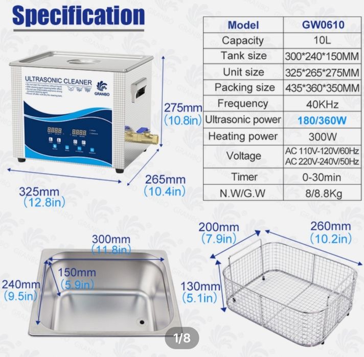 Ультразвуковая ванна для очистки деталей и плат