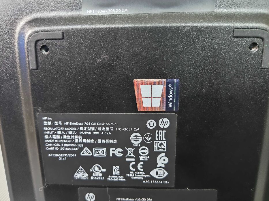 Mini PC-HP EliteDesk 705 G5 DM,AMD Ryzen 5 PRO 3400G ,16GB-DDR4