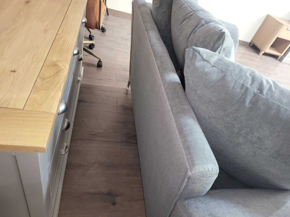 Сив диван от плат двойка Dury