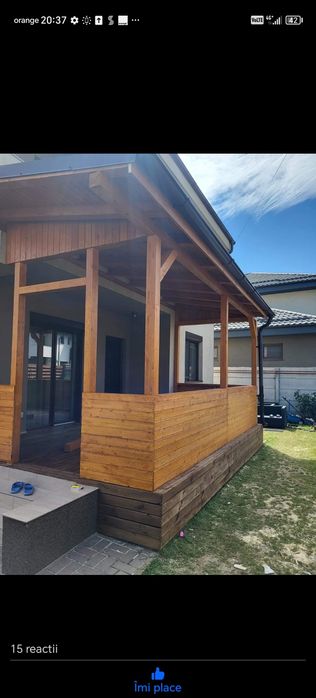 Terase, Foișoare, Pergole, Magazii, totul din lemn + tabla și acceso