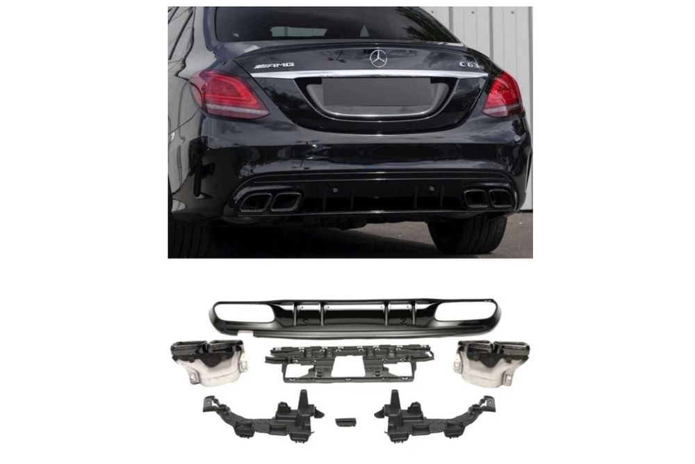 Дифузьор с накиници AMG OPTIK C63 ЗА MERCEDES C-CLASS W205 / S205