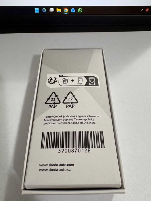 Husa originala noua din piele protectie cheie keyless Skoda