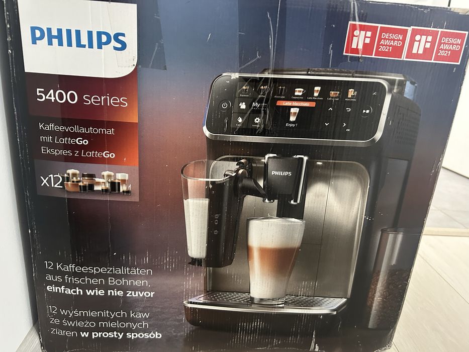 Espressor automat Philips LatteGo 5443/90 alb