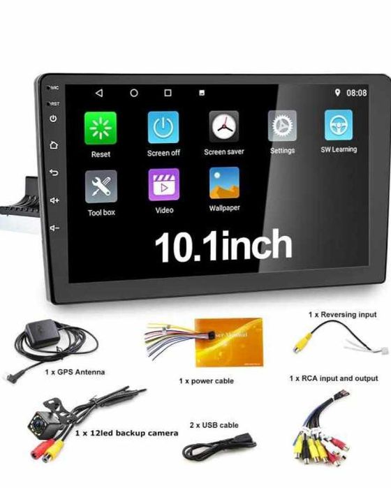 Мултимедия с GPS 10,1 Инча за кола ,1 Din, Bluetooth,радио,WiFi,Mirror