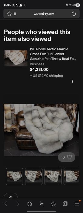 Covertură blană naturală