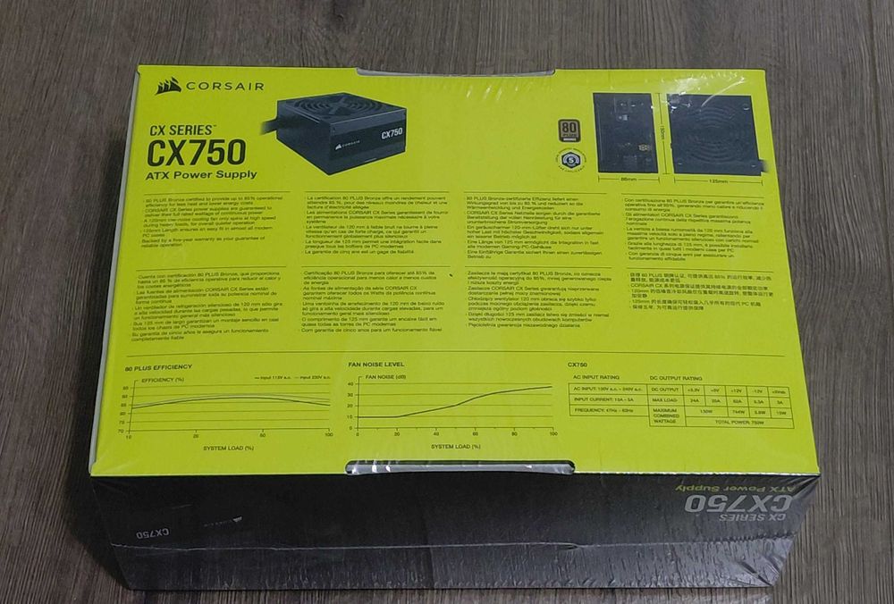 Sursă Corsair CX750 750W 80+ Bronze, produs SIGILAT